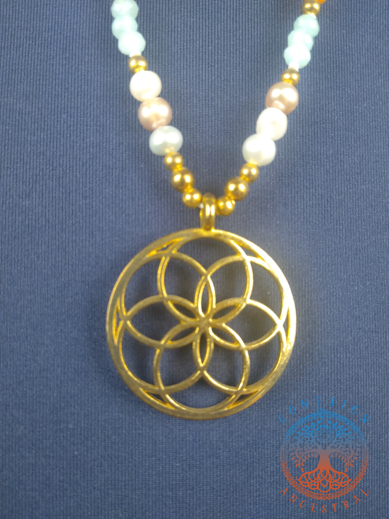 Collar de Perlas y Flor de la Vida - Imagen 2